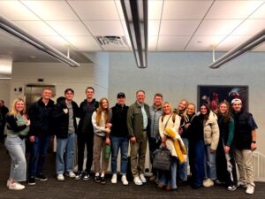 WEBB representatives and civil engineering students during a university seminar
